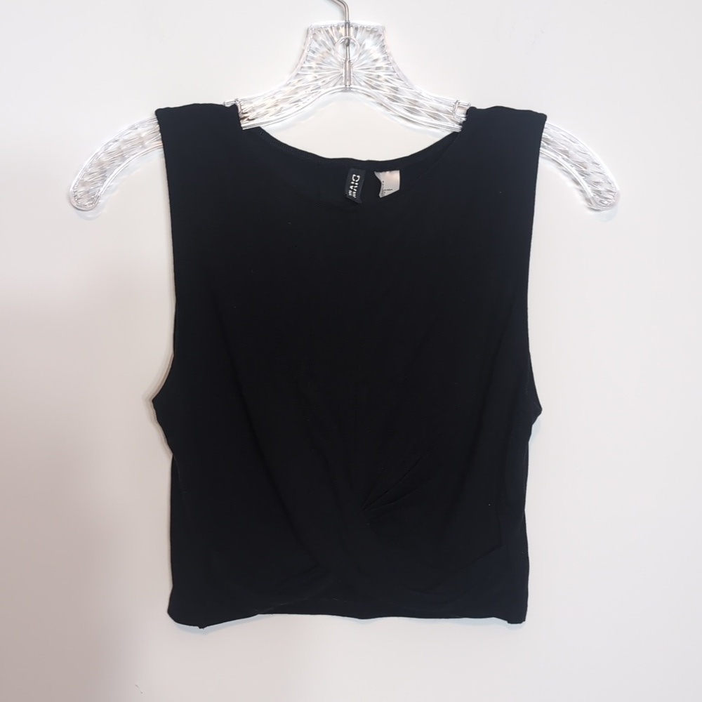 H&M Divided Black Cropped Tank Top Shirt